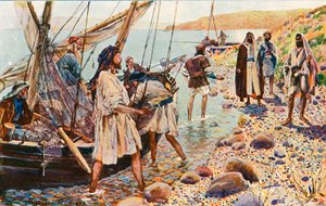 De roeping van vier discipelen door Corwin Knapp Linson