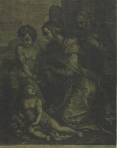 De Heilige Familie met Sint Jan door Cosimo Mogalli