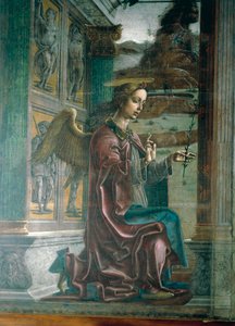Annunciatie, orgelluik in de Kathedraal van Ferrara (detail)