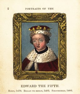 Portret van Koning Edward de Vijfde, Edward V van Engeland, geboren 1470, begon te regeren in 1483 en verstikt in 1483