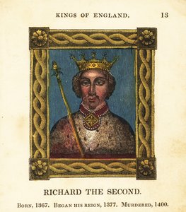 Portret van Koning Richard de Tweede, Richard II van Engeland, geboren 1367, begon te regeren in 1377 en vermoord in 1400 door Cosmo Armstrong