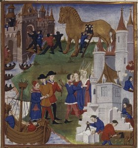 Illustratie voor het Epos De Aeneis door Vergilius, 1450-1499 door Coëtivy Master