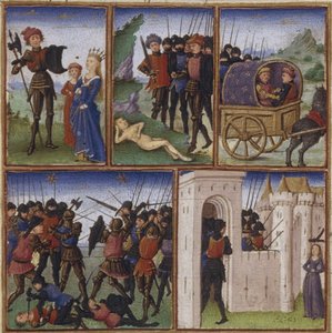Illustratie voor het epos De Aeneis van Vergilius, 1450-1499 door Coëtivy Master