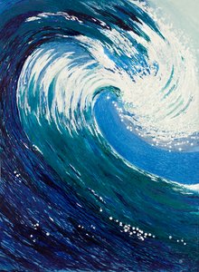 Levenswater, 2023 (acrylinkt op katoenlompenpapier)