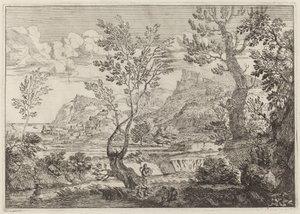 Een Waterval door Crescenzio Onofri