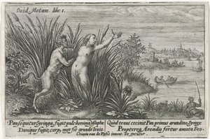 Pan en Syrinx door Crispijn van de Passe (I)