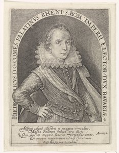 Portret van Frederik V, keurvorst van de Palts, koning van Bohemen door Crispijn van de Passe (I)