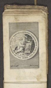 Putto met tablet door Crispijn van de Passe (I)