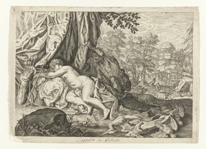 Jupiter en Callisto door Crispijn van de Passe (II) (attributed to)