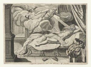 Jupiter en Semele door Crispijn van de Passe (II) (attributed to)