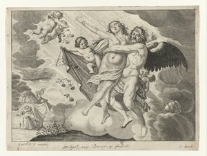 Boreas ontvoert Oreithyia door Crispijn van de Passe (II) (possibly)