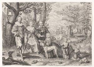 Portret van Guy Michel Lejay en zijn familie door Crispijn van de Passe (II)