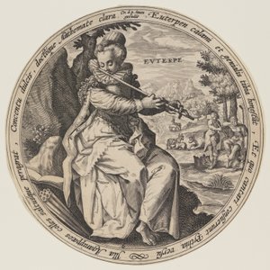 Calliope, van De Muzen door Crispijn van de Passe I