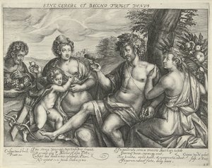 Bacchus, Venus en Ceres in een landschap