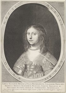 Portret van Louise Henriëtte, prinses van Oranje, op 12-jarige leeftijd