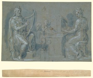 David en Sint Cecilia door Crispin van den Broeck