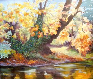 Herfst aan de Darent door Cristiana Angelini