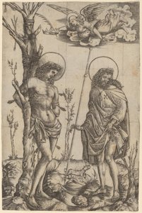 Sint Sebastiaan en Sint Rochus door Cristofano Robetta