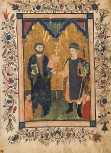 Sint Marcus de Evangelist en Sint Sinibaldus vereerd door leden van een lekenbroederschap
