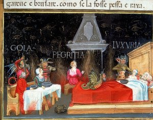 Straf van de wellustigen, de gulzigen en de luien