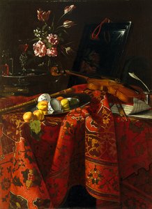 Stilleven met muziekinstrumenten