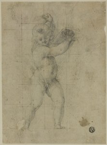Putto met opgeheven armen