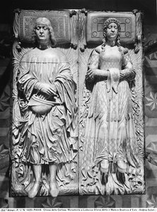Grafplaat van Ludovico Sforza en Beatrice d