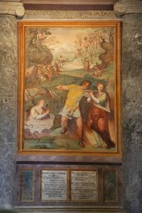 Martelaarschap van St. Lucia en St. Euphemia van andere heiligen door Cristoforo and Tempesta, Antonio Roncalli