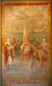 Martelaarschap van een vrouwelijke heilige door Cristoforo and Tempesta, Antonio Roncalli