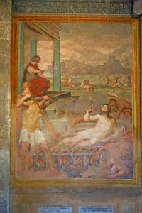 Martelaarschap, mogelijk van St. Laurentius door Cristoforo and Tempesta, Antonio Roncalli