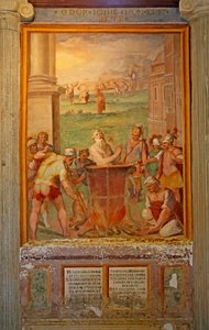 Sint Jan gekookt in olie door Cristoforo and Tempesta, Antonio Roncalli