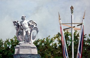 Kijkend..., nabij Buckingham Palace