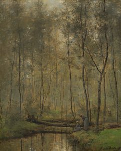 Dutch: Oever van een rivier Riverbank door Cesar de Cock