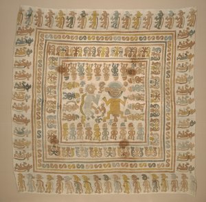 Paneel van de "gevangene" textiel door Culture Chimu