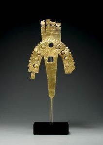 Een Huari gouden pluimornament, Zuidkust, c.700-1000 door Culture Huari