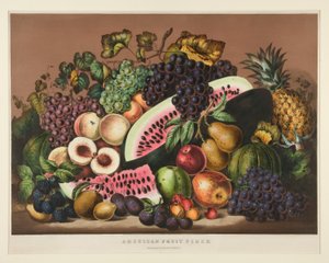 Amerikaans fruitstuk; Plaat CCLXXXI door Currier and Ives