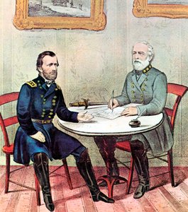 Ontmoeting van Generaals Grant en Lee, Amerikaanse Burgeroorlog, 1865