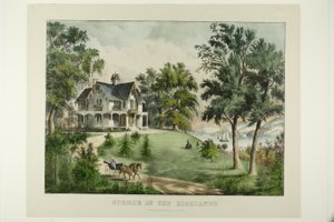 Zomer in de Hooglanden door Currier and Ives