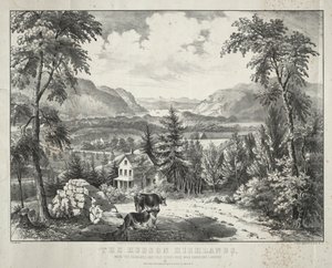 De Hudson Highlands door Currier and Ives