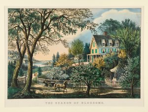 Het Seizoen van Bloesems door Currier and Ives