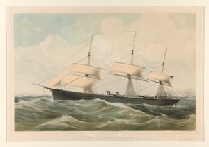 Stoomfregat Niagara van de Verenigde Staten door Currier and Ives