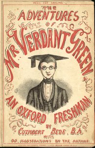 Omslagillustratie voor De avonturen van Mr Verdant Green, een Oxford eerstejaars door Cuthbert Bede