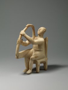 Marmeren zittende harp speler, 2800-2700 v.Chr.