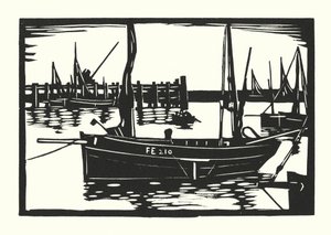 Vissersboten en schuiten: Folkestone Beam-Trawler door Cyril A. Wilkinson