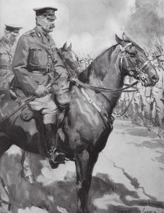 Lord Kitchener inspecteert een deel van 
