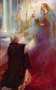 De legende van de Kroningsolie en de Ampulla, De Maagd verschijnt aan Thomas A Becket door Cyrus Cuneo