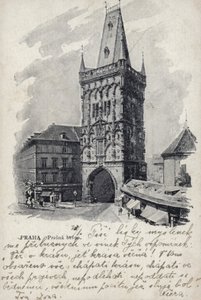Ansichtkaart met de Kruittoren