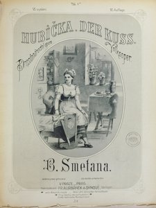 Omslag van de partituur van De Kus door Bedrich Smetana door Czech School
