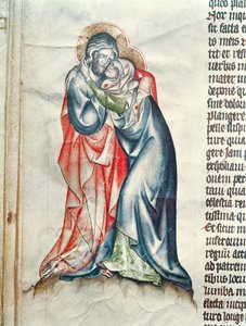 De Maagd en Christus, uit de Passie van Abdis Cunegonde door Czech School