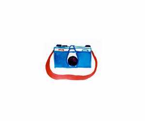 Camera (inkt op papier) door Daisy de Villeneuve